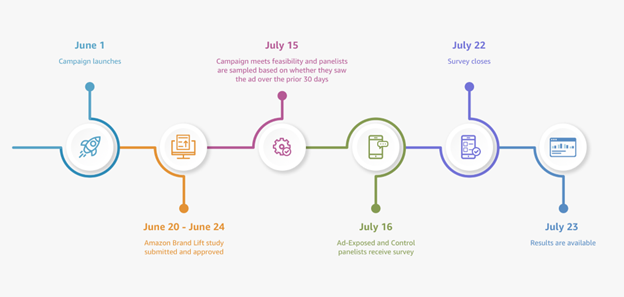 The Brand Lift Survey campaign timeline