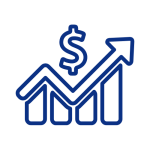 logo image of a bar chart with an arrow increasing to the right with a dollar sign above the arrow