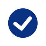 logo image of white checkmark within a navy blue circle
